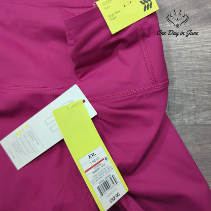 All In Motion Sleek Run High Rise Capri Leggings Cranberry Pink NWT Size XXL