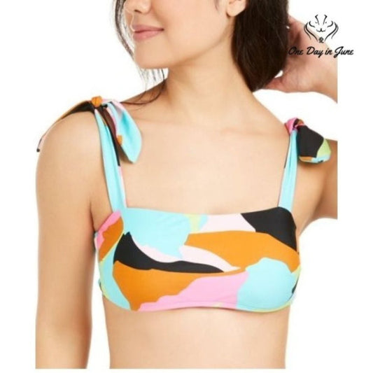 Hula Honey Floral Camo Bikini Top Size XL