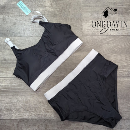 Adisputent Crop Bikini Swimsuit Size M