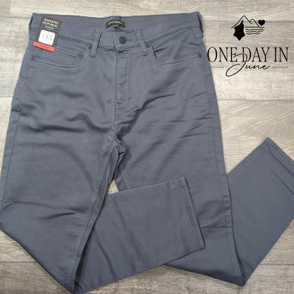 Banana Republic 5 Pocket Straight Leg Pants Gray Ebony NWT Size 34X30