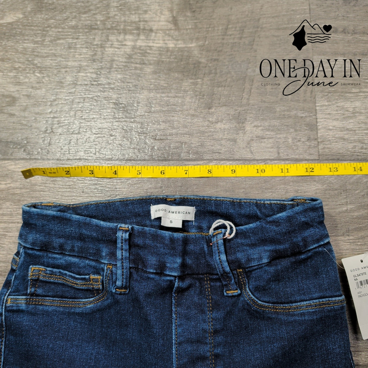 Good American Power Stretch Pull On Skinny Jeans Indigo491 NWT Size S