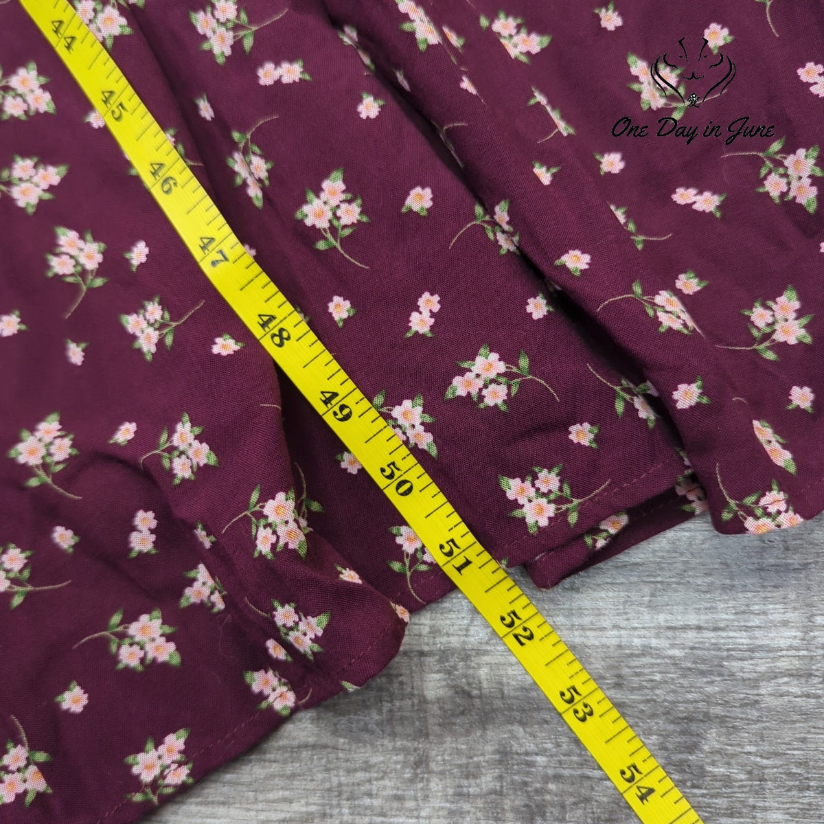 Emma & Michele Floral Sleeveless Button Front Midi Dress Burgundy NWT Size M