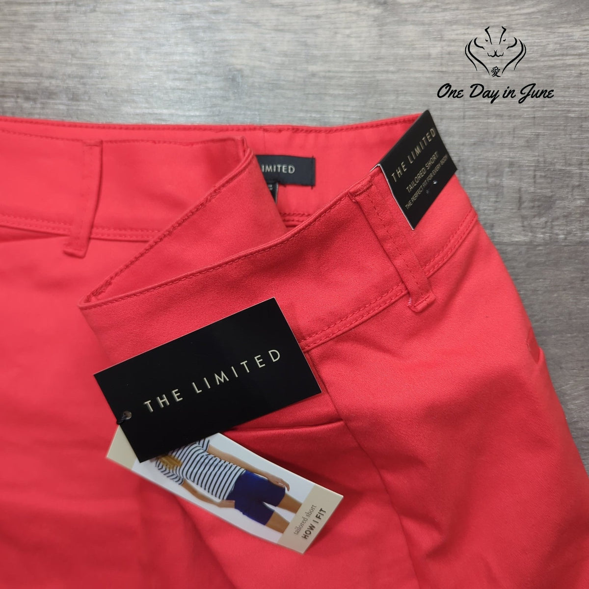 The Limited Tailored Shorts Coral Red Stretch Bermuda Walking Shorts NWT Size 6