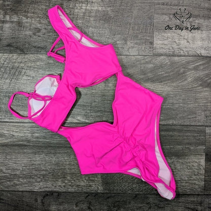 Charmleaks Hollow Out One Piece Swimsuit Size S