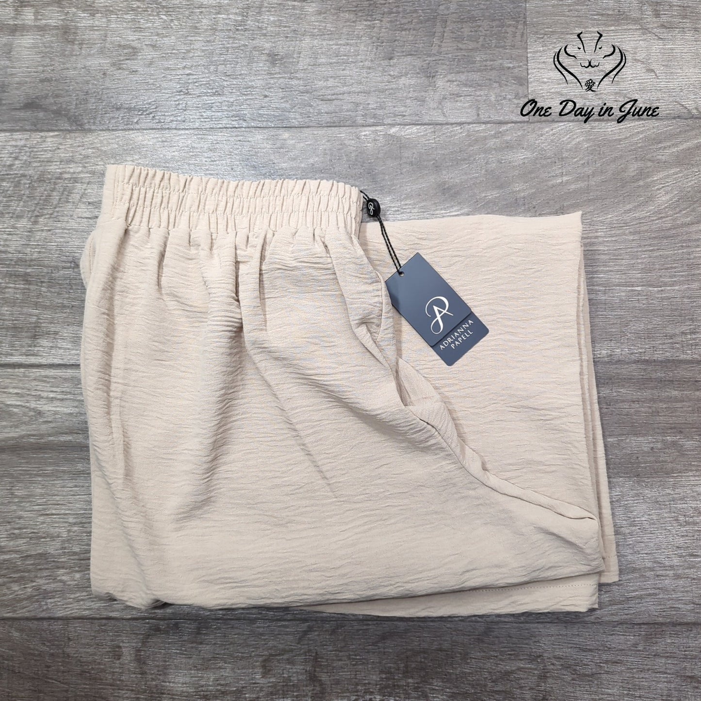 Adrianna Papell Textured Satin Pull On Pants Size L