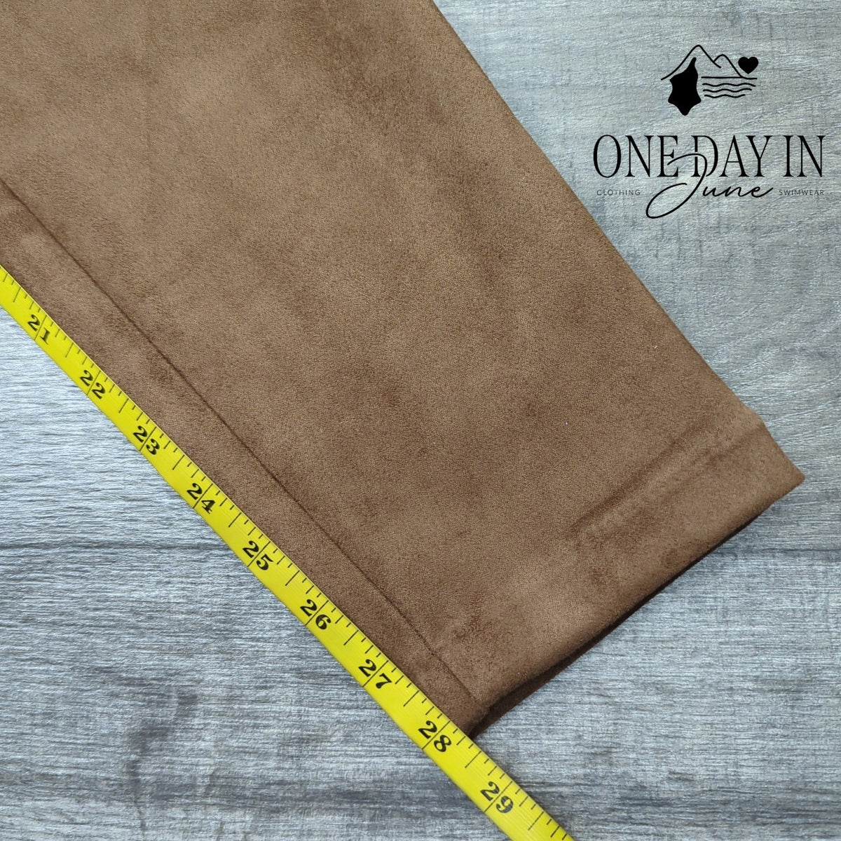 Chaps Faux Suede Pull On Ankle Pants Brown Side Zip NWT Size L