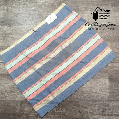 Gap Striped Lined Mini Skirt Size 10