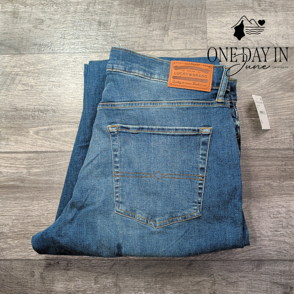 Lucky Brand 221 Straight Jeans Mens Medium Wash Advanced Stretch NWT Size 38X32