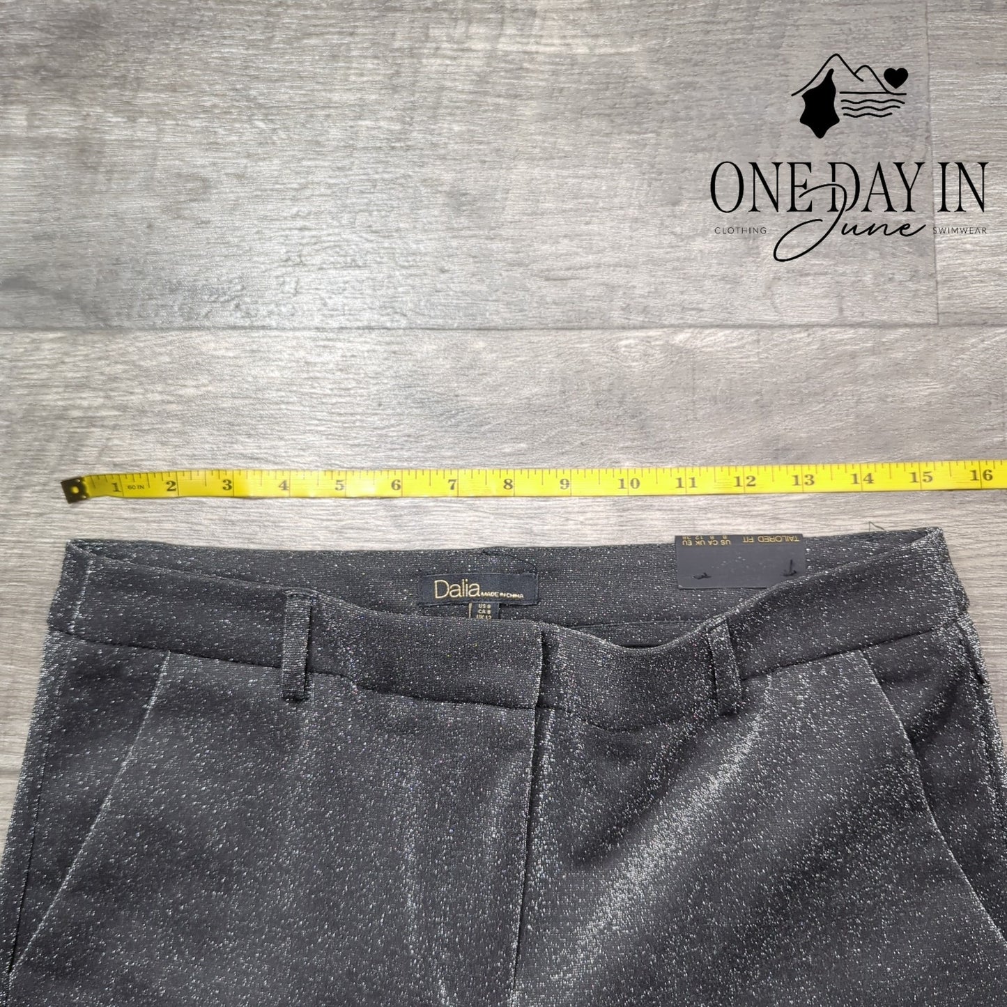 Dalia Collection Tailored Fit Sparkle Pants Size 8