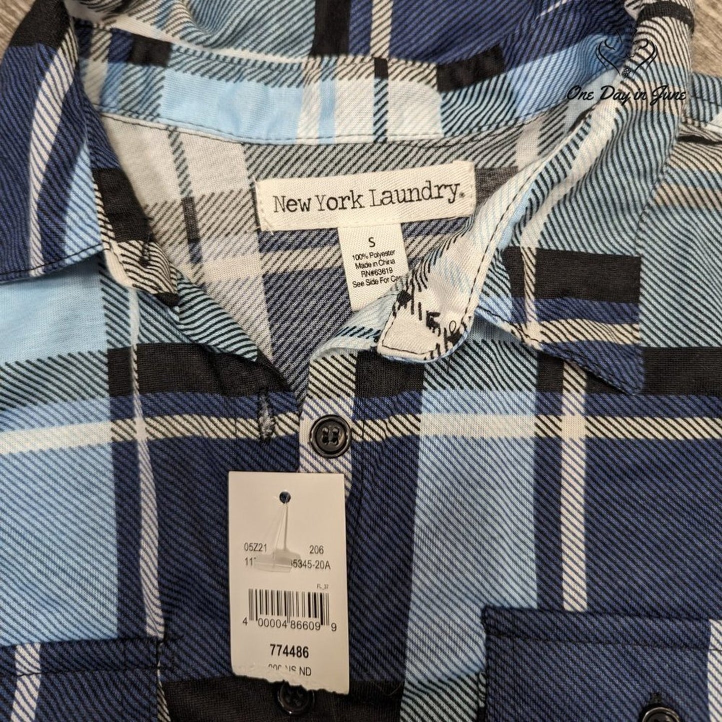 New York Laundry Long Sleeve Button Down Top Size S