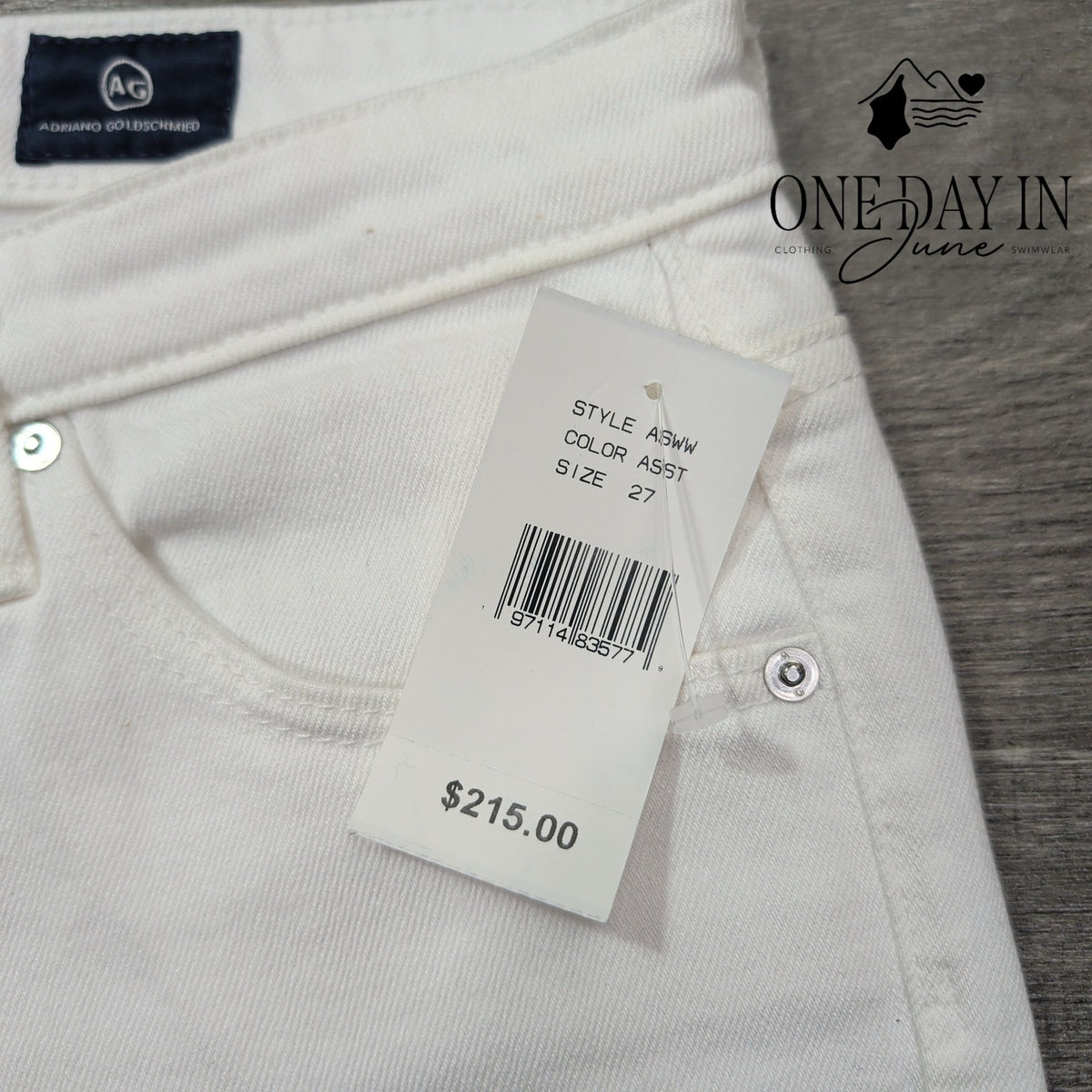 AG Adriano Goldschmied The Prima Roll-Up Cigarette Jeans Cropped NWT Size 4 (27)