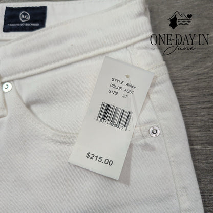 AG Adriano Goldschmied The Prima Roll-Up Cigarette Jeans Cropped NWT Size 4 (27)