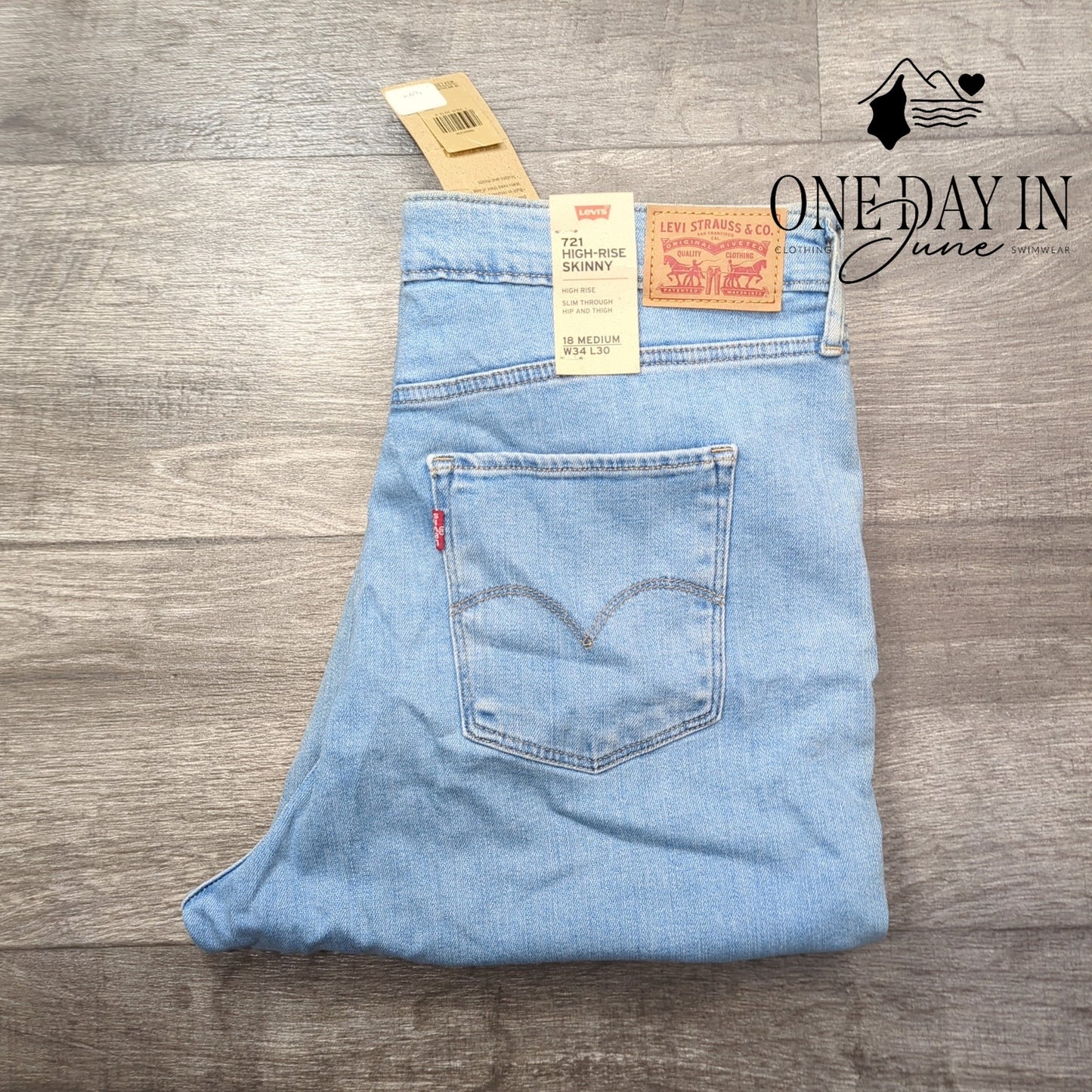 Levi's 721 High Rise Skinny Jeans Size 34X30