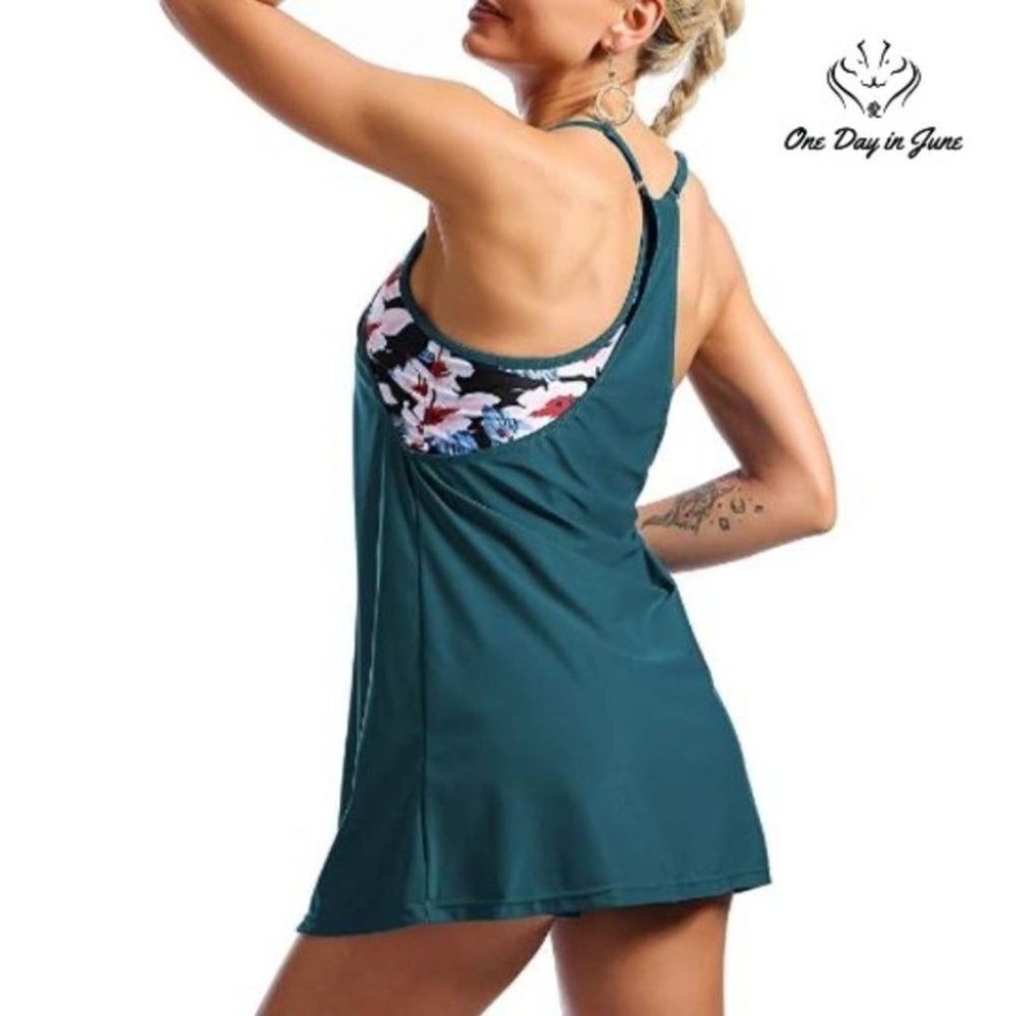 Zando Double Up Tankini with Boyshort Swimsuit Size 3XL (16-18)