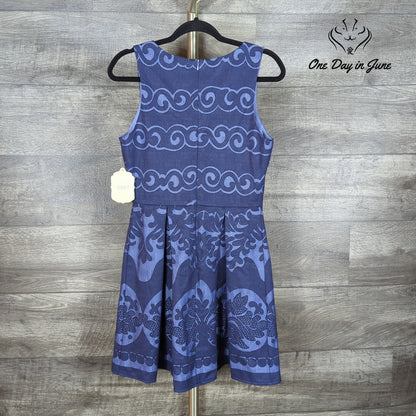 Altar'd State Fit & Flare Sleeveless Dress Navy Blue Floral NWT Size M