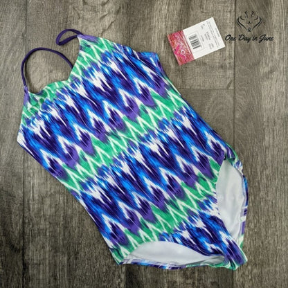 Kanu Surf Daisy Beach Sport One Piece Swimsuit Size 14