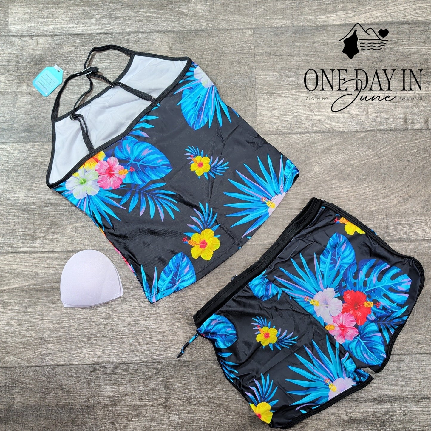 Yocoja Girl's Tropical Boyshort Bikini Swimsuit Size 5XL