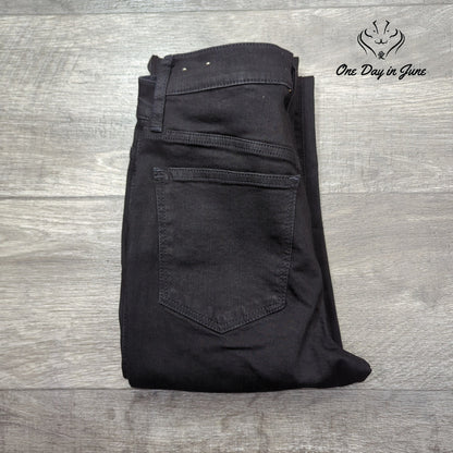 Madewell High Rise Skinny Jeans Black Stretch Denim Dark Wash Size 25 (2)