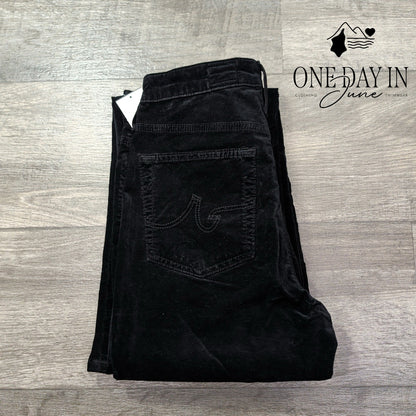 AG Adriano Goldschmied The Quinne High Rise Flare Velvet Jeans NWT $215 Size 4