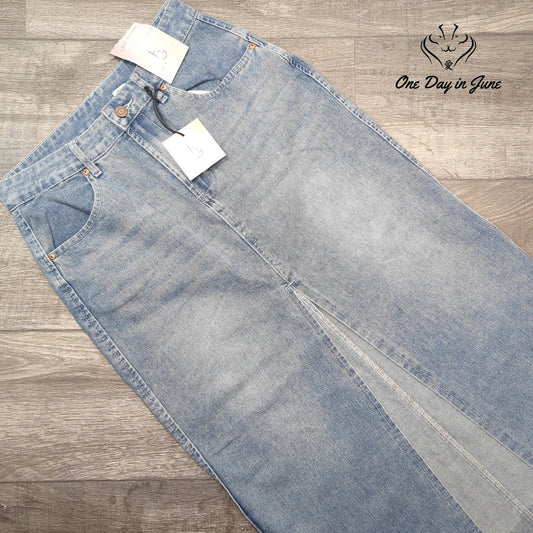 Happily Grey Juniors Denim Maxi Skirt Size 5