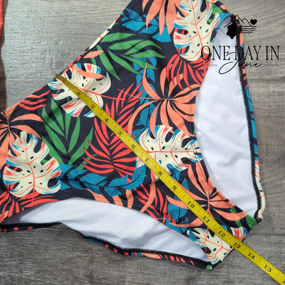 Zando Tropical Tankini Swimsuit Size L