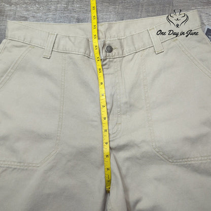 Lee Straight Leg Jeans Ivory Cream Utility Pants NWT Size 16