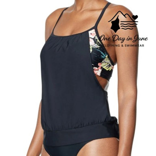Speedo Racerback Double Up Tankini Top Size L