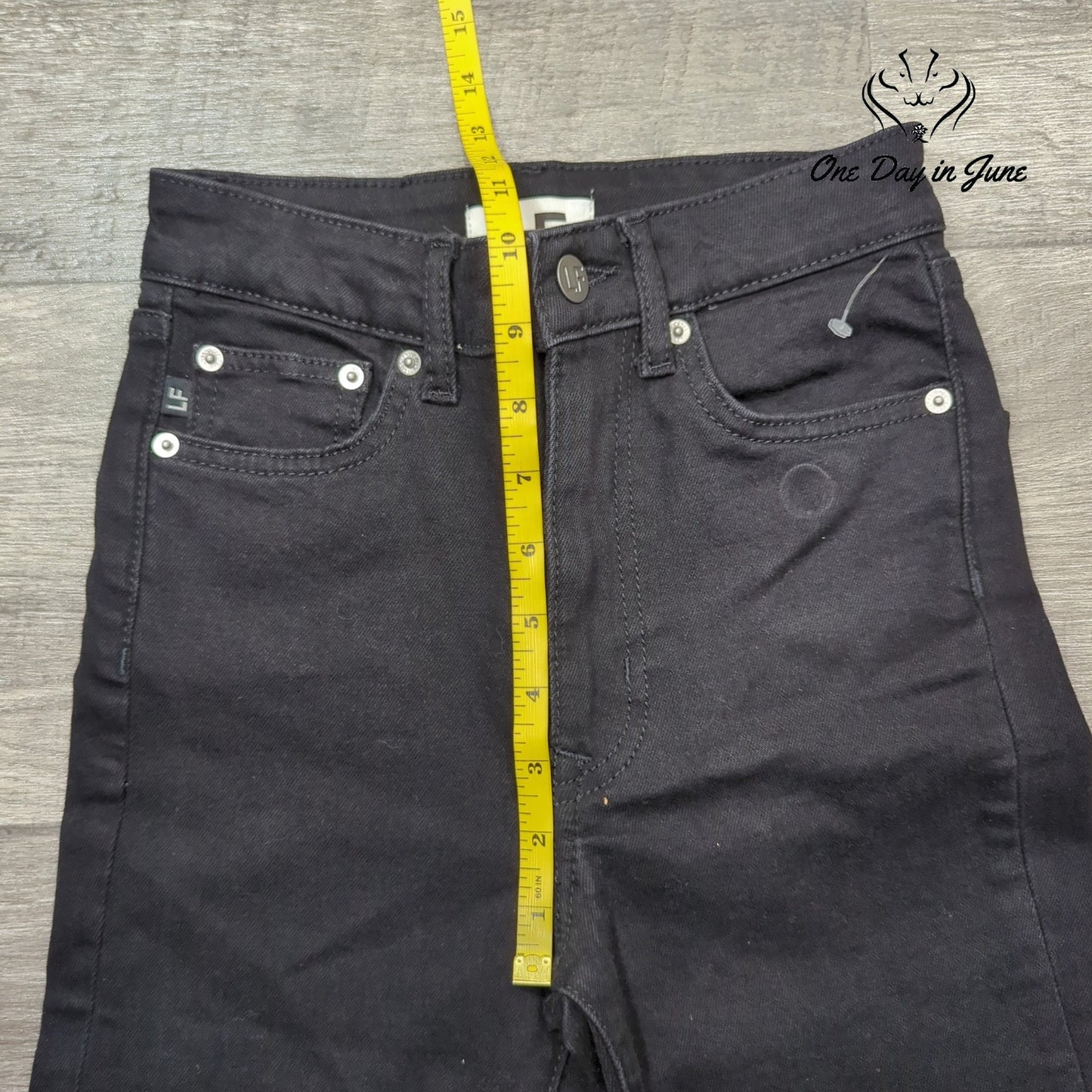 Lovers And Friends Distressed Skinny Jeans Black Ripped Knee NWT Size 23 (00)