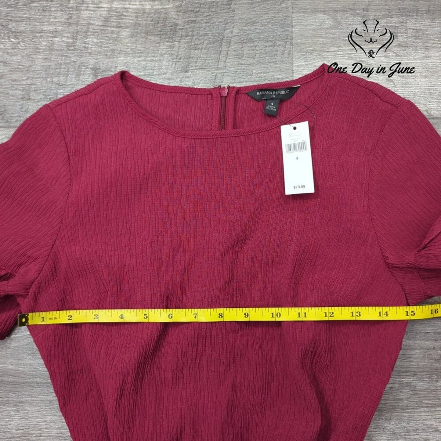 Banana Republic Mini Dress Berry Pink Ruffle Tie Waist NWT $79.99 Size 4