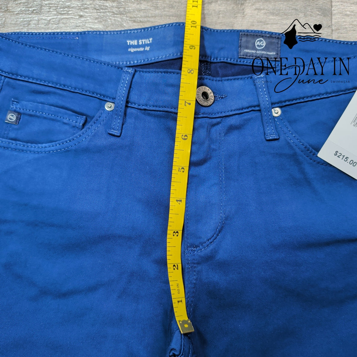AG Adriano Goldschmied The Stilt Cigarette Leg Jeans Cobalt Blue NWT Size 4 (27)
