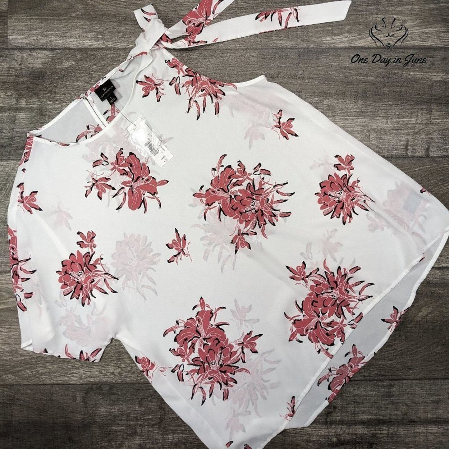 Worthington Open Shoulder Single Sleeve Top Size L