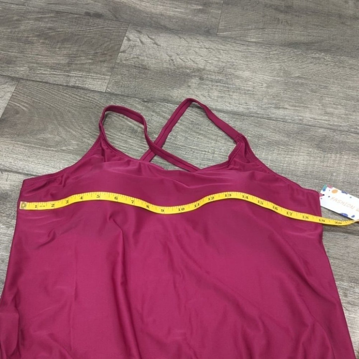 Alove Blouson Tankini Swimsuit ** Stock photo for fit not color Size 2XL