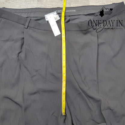 J.Crew Essential Wide Leg Dress Pants Black NWT Size 22