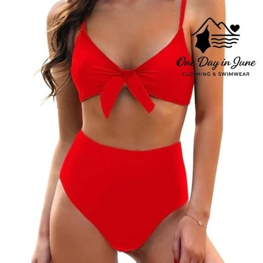 Blooming Jelly Knot Front Bikini Swimsuit Size M