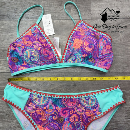 Cupshe Embroidered Edge Bikini Swimsuit Size L