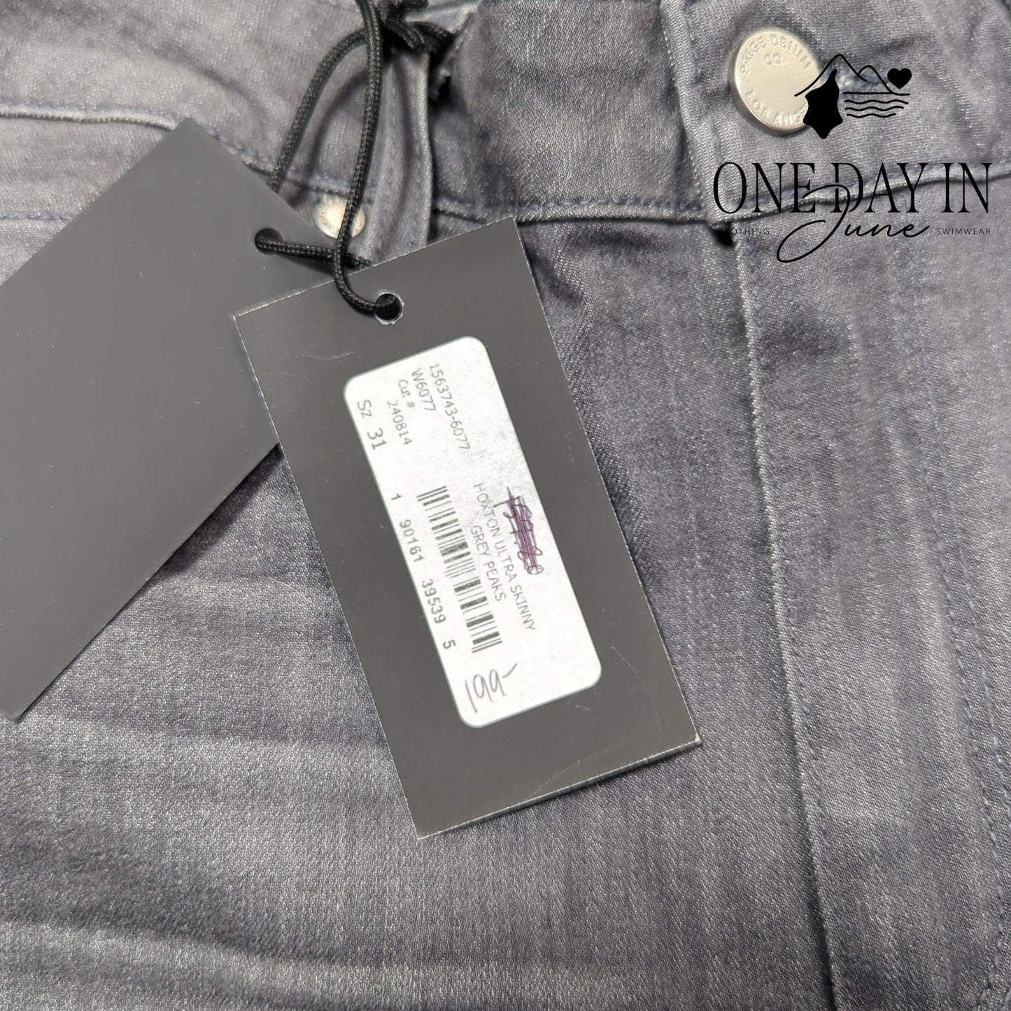 Paige Hoxton Ultra Skinny High Rise Jeans Gray NWT Size 31 (12)