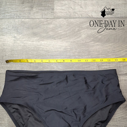 Yonique Twist Front Tankini Swimsuit Size L