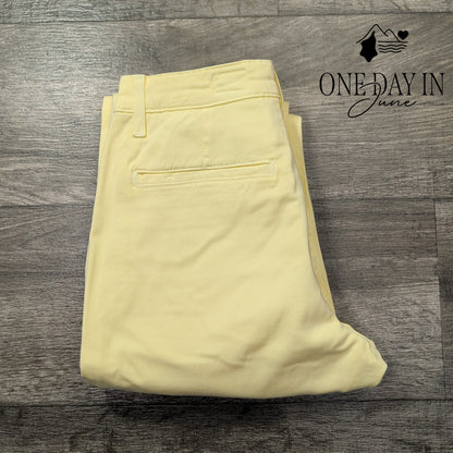 AG Adriano Goldschmied The Caden Tailored Trouser Pants Yellow NWT Size 4 (27)