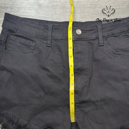 Fashion Nova Juniors Stay The Fray Denim Shorts Size 13