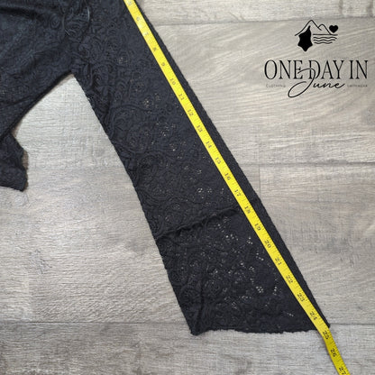 GLG Crochet Long Sleeve Top Size M