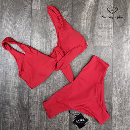 Zaful Front Knot Bikini Swimsuit Size L