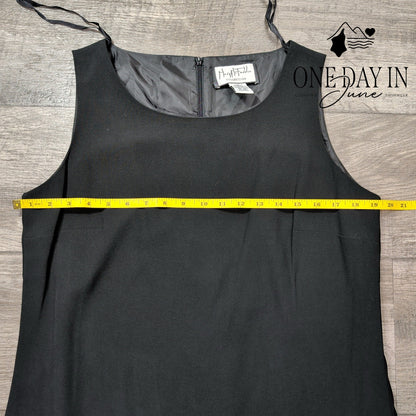 Mary McFadden Sleeveless Black Dress Size 12