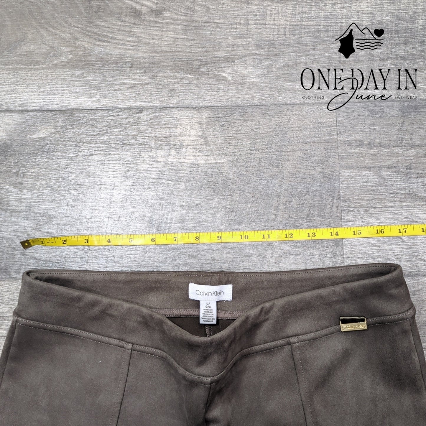 Calvin Klein Faux Suede Pull On Pants Size L