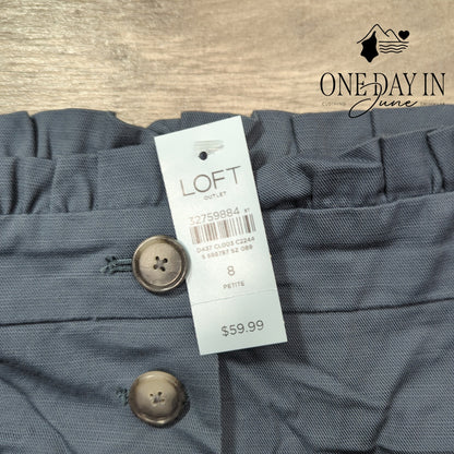 Loft Petite Button Front Skirt Size 8P