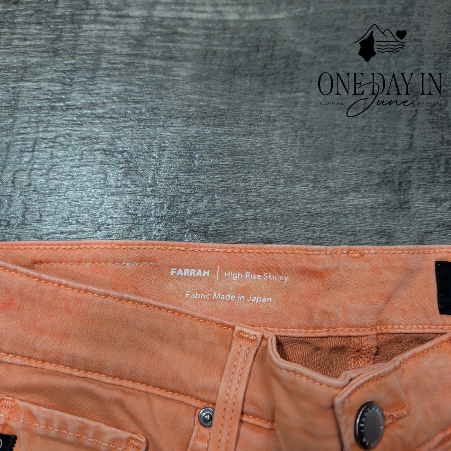 AG Adriano Goldschmied Farrah High Rise Skinny Jeans Orange NWT Size 4 (27)