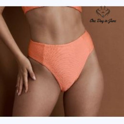 RVCA Textured Cheeky Bikini Bottom Size S