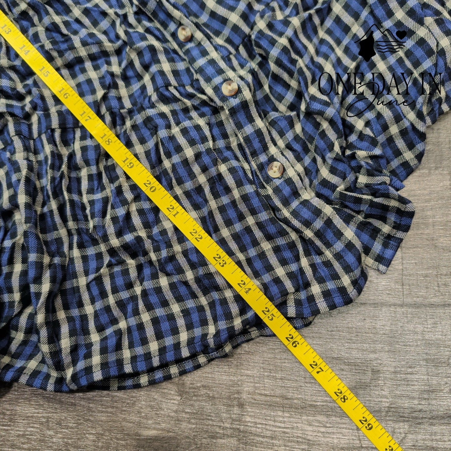 Lucky Brand Womens Plaid Ruffle Button Front Blouse NWT Size S