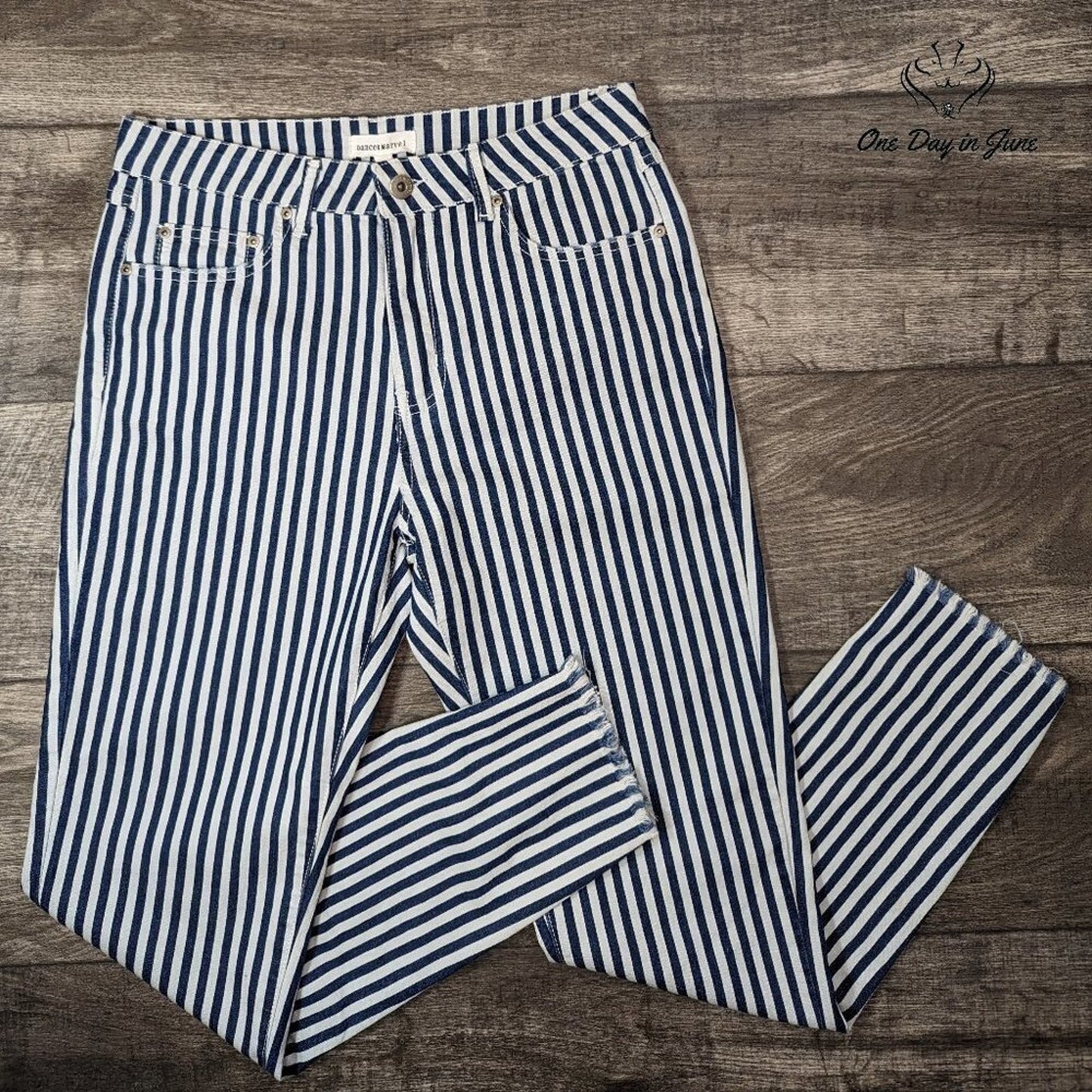 Dance & Marvel Striped Ankle Jeans Size L