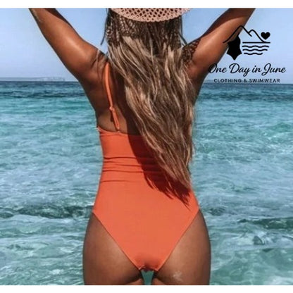 Cupshe V Neck On Piece Swimsuit Size L