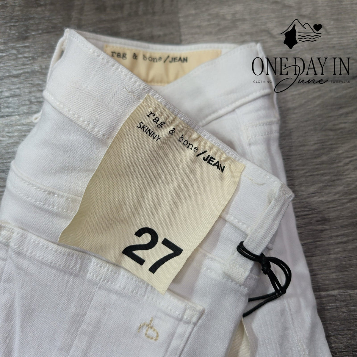 Rag & Bone Skinny Jeans Bright White Stretch Denim NWT Size 4 (27)